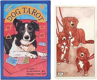 タロットカード | 美的な犬テーマの集まりエンターテインメント玩具 - 家族集会タロットカードゲーム | 男性、少年、少女、若者、10代、妻、夫、息子、娘向け