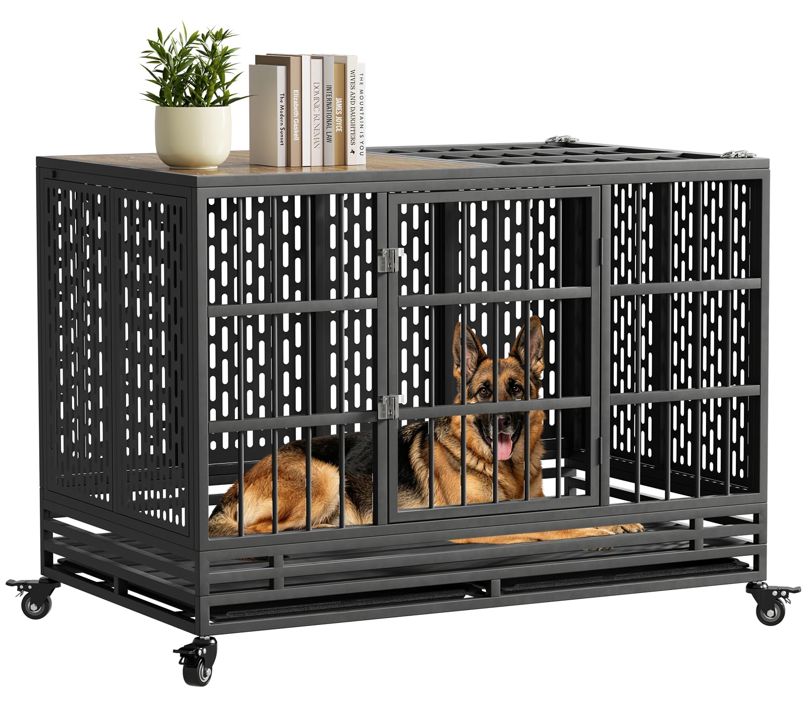 Snuowu 48 Inch Heavy Duty Dog Crate