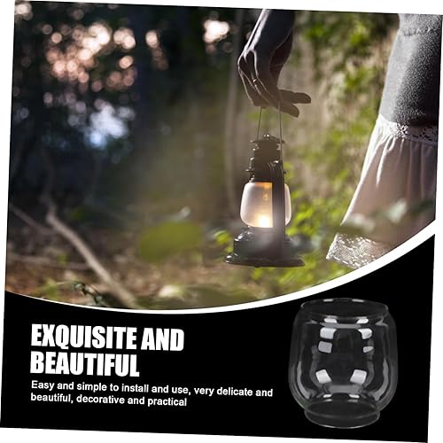 Miniatura 7 de Uonlytech 2 piezas de lámpara de cristal de granero pantalla colgante pantalla lámpara de cristal chimenea lámpara de cristal pantalla reemplazo