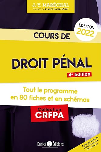 Cours de droit pénal 2022: Tout le programme en 80 fiches et en schémas