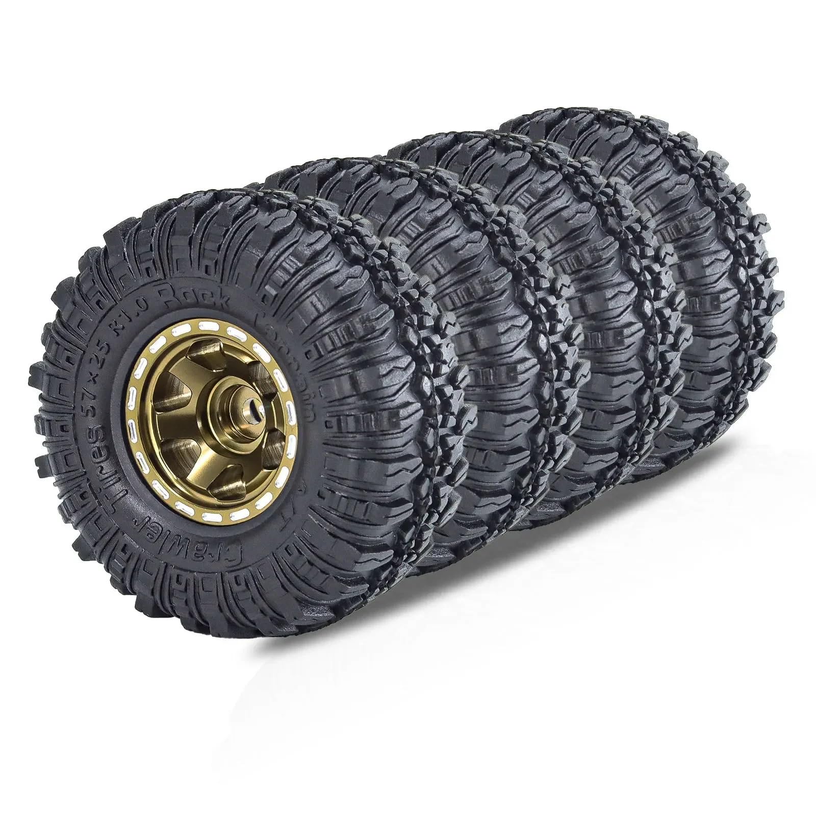 Für TRX4M-W186 Für SCX24 FMS24 1/24 RC Crawler 4 Stück 1,0 Zoll Reifen Rad Set Zubehör Ersetzen Upgrade Ersatzteile RC Komponenten