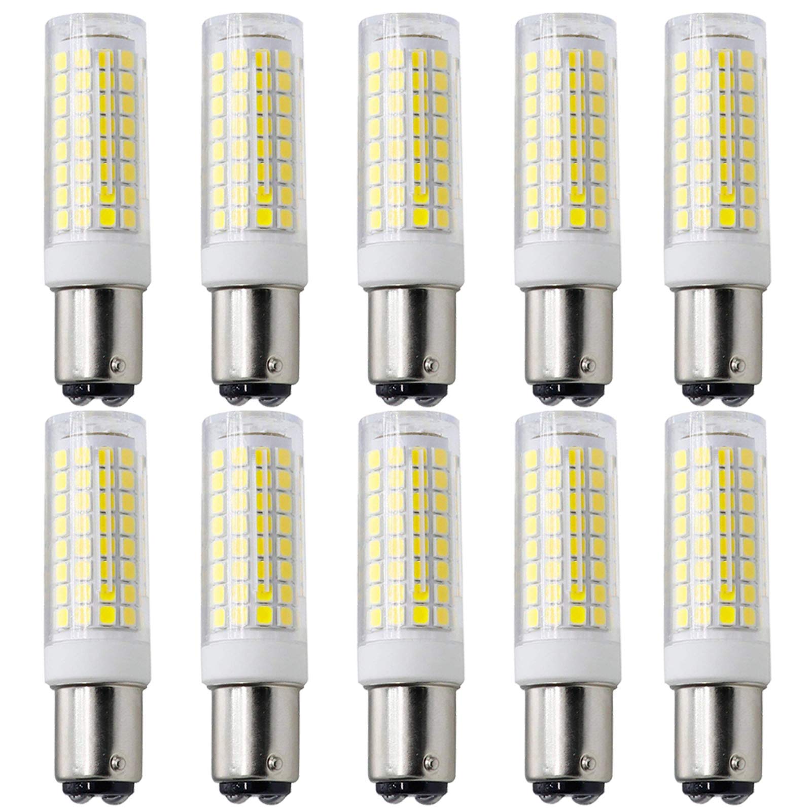 Ampoule LED BA15D à intensité variable 10 W, blanc chaud 3000 K, ampoule épis maïs, base à baïonnette à double contact BA15D, 10 pièces par paquet