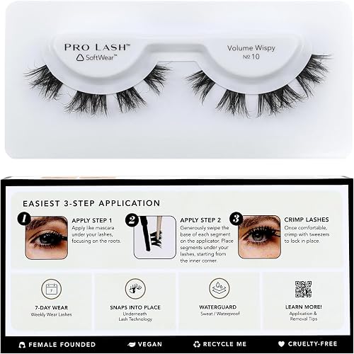 Pro Lash SoftWear Lash Clusters, Volume Wispy No. 10 Black