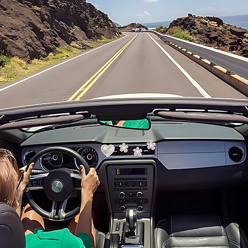 Miniatura 4 de 3 clips de ventilación, clips de ventilación brillantes en forma de corazón, difusor de automóvil, decoración interior de automóvil de diamante,