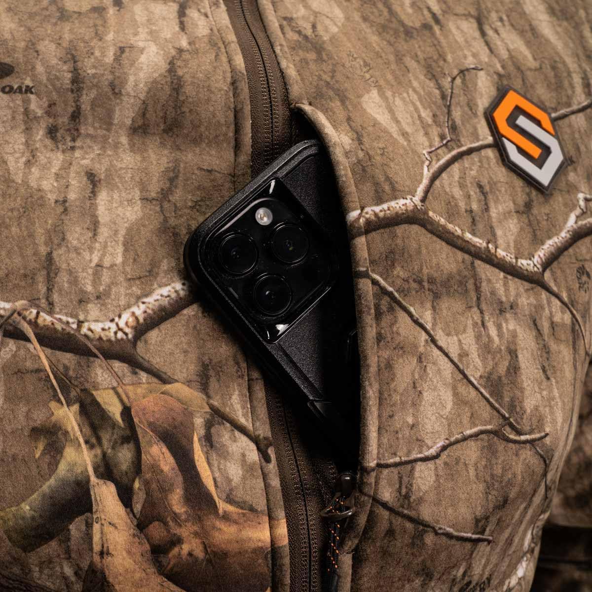 ScentLok Ridge Midweight Hunting Jacket for Men - Carbon Alloy Odor Control, Water Repellent, Quiet Fleece-Lined Camo Jacket - Image 8