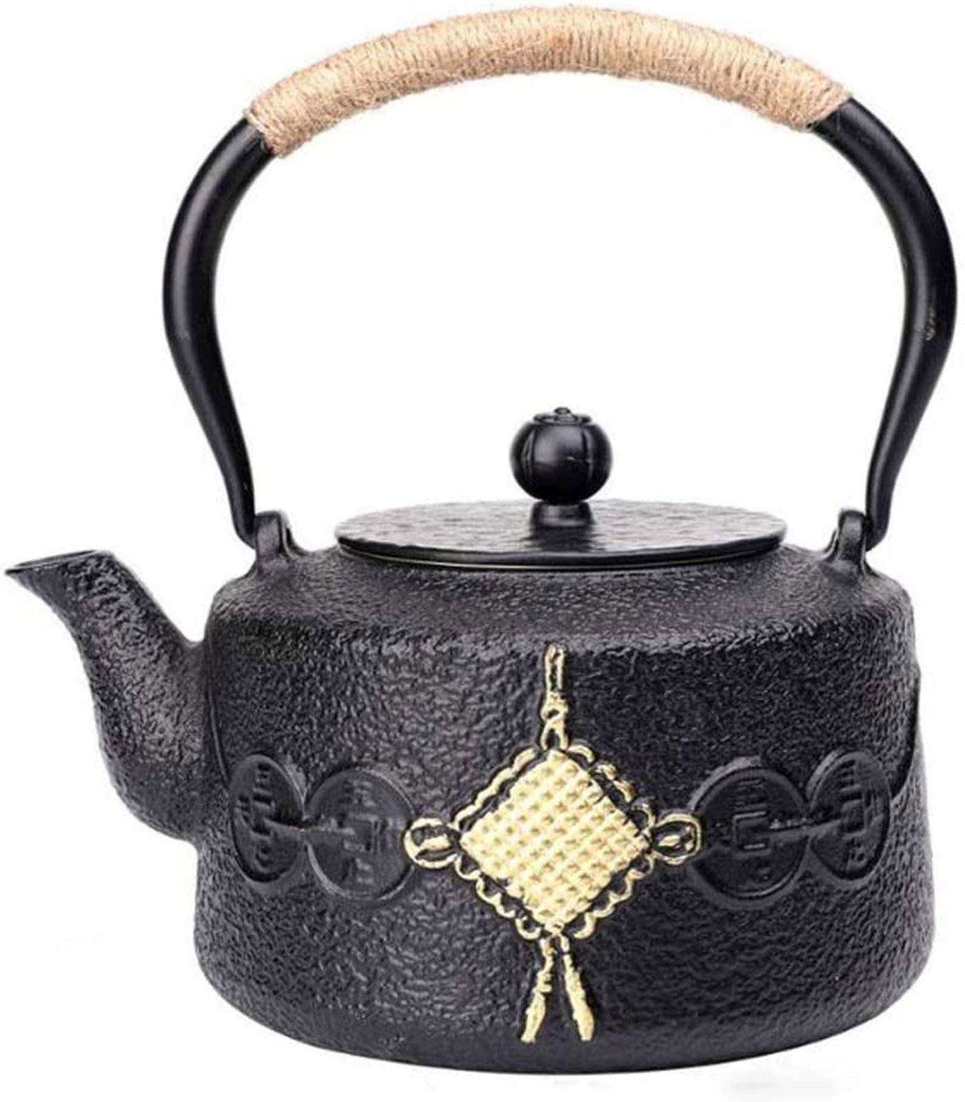 1200ml Herbata Czajnik Herbata Garnek, Mały żeliwo Retro Czajnik Herbaciany, łatwy Wlać Japoński Ręcznie Producent Herbaty Do Biura Herbaty Domu