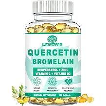 Quercetin with Bromelain, Extra Strength Quercetin 1000mg & Bromelain 500mg