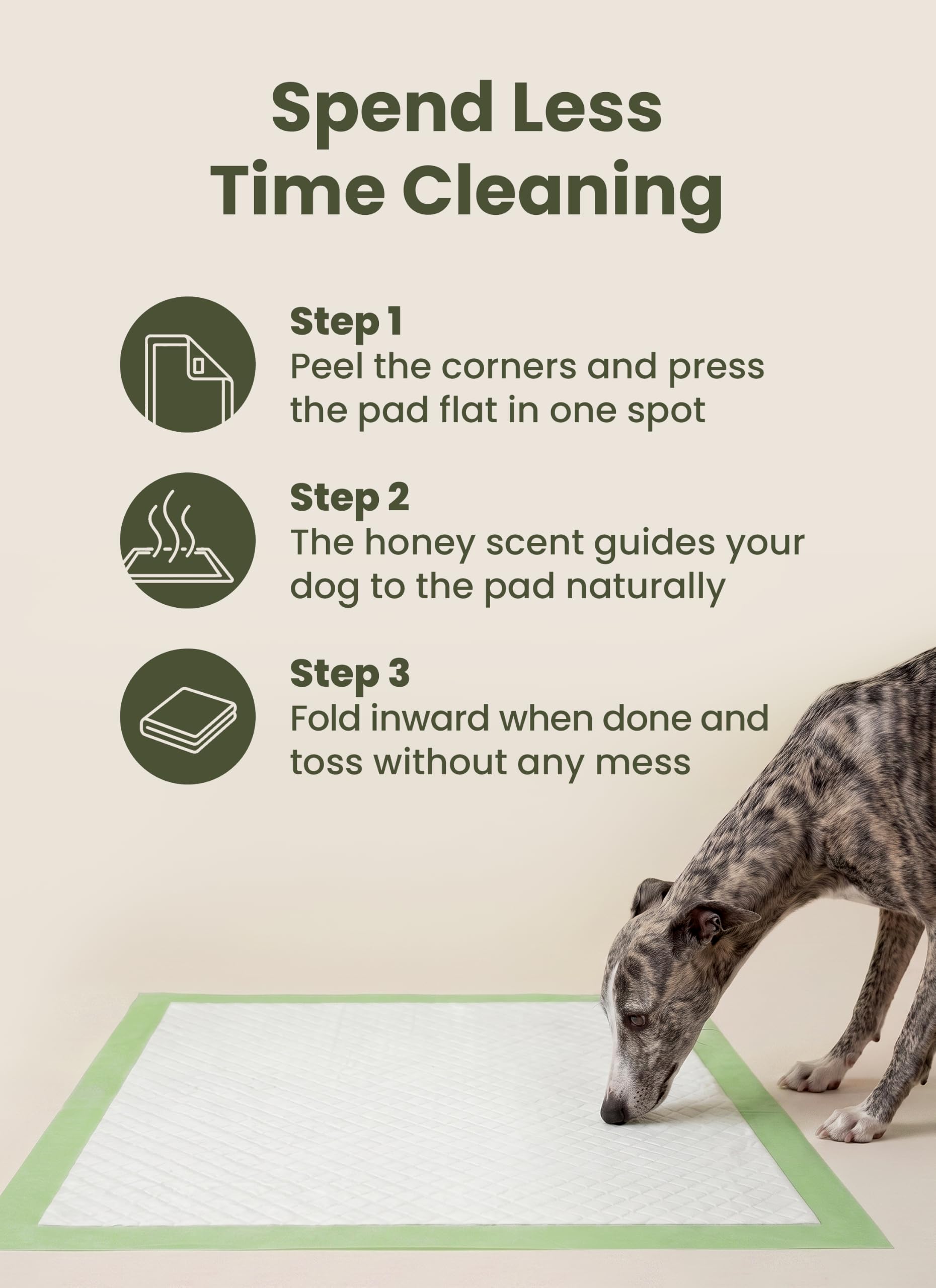 Pogi Trainingspads für Hunde – 60 × 90 cm, extra groß, umweltbewusst, für mittelgroße bis große Hunde – 40 Stück
