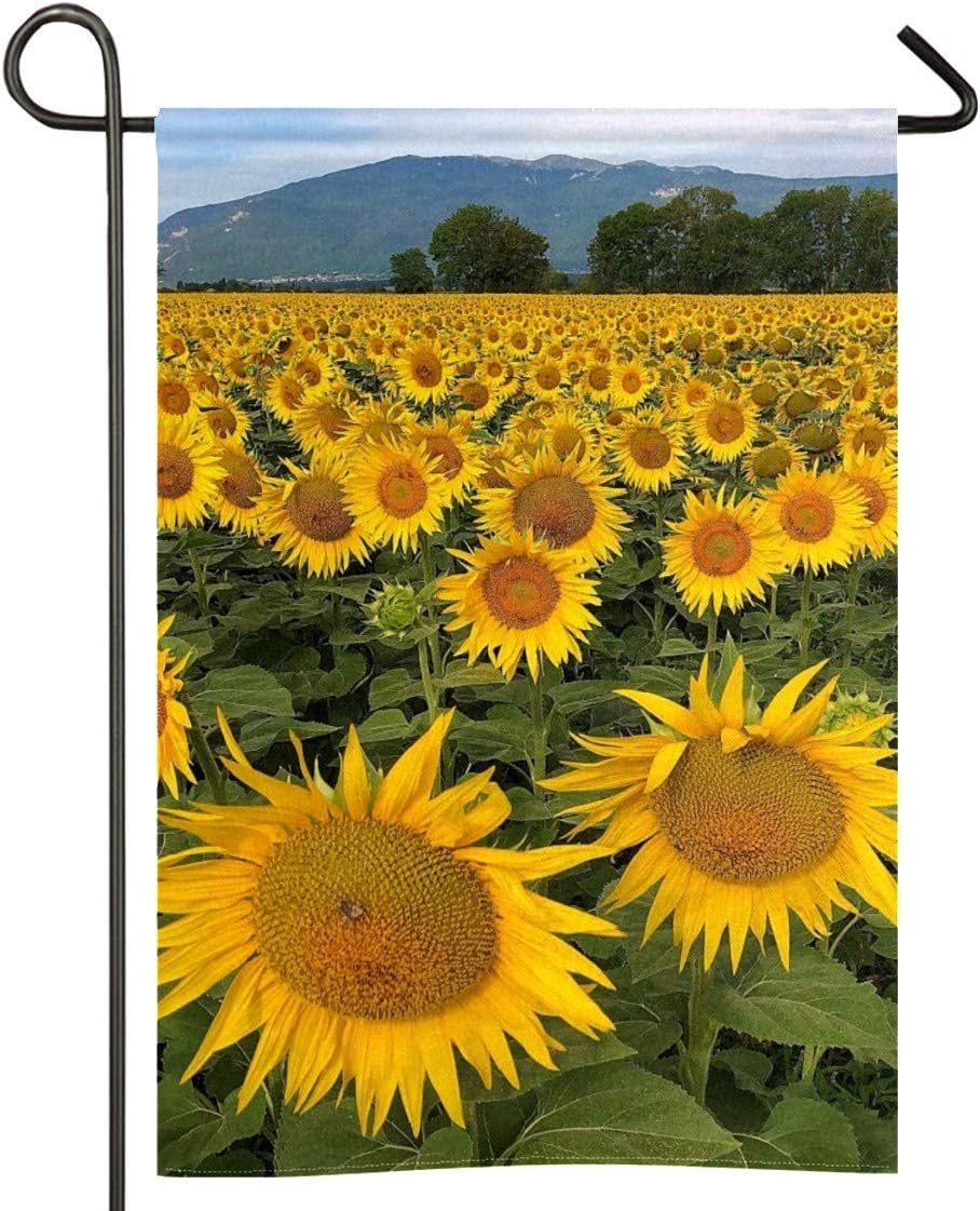 Sunflower Field Flower Yellow Garden Flag Two Sided
