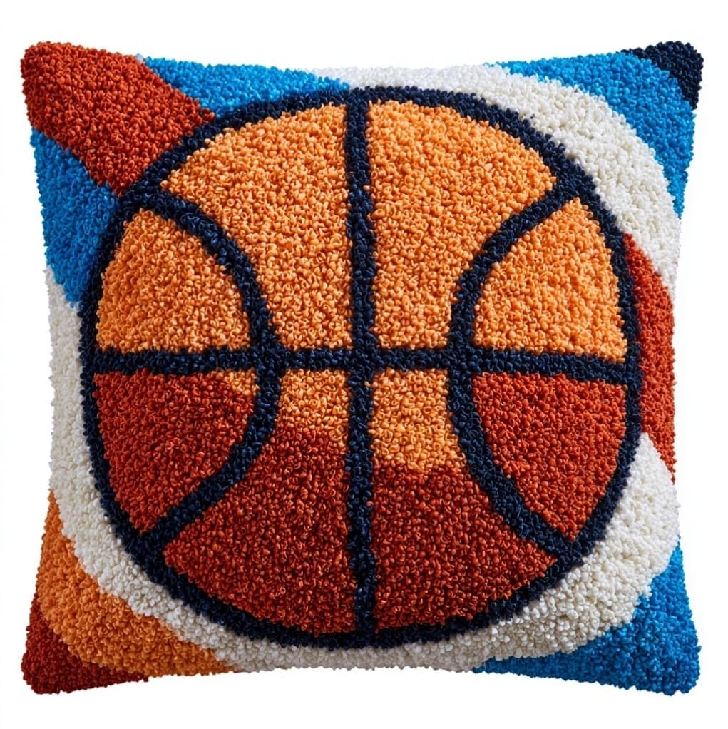 Axiangzik Basketball Latch Hook Pillow Kit For Beginners,