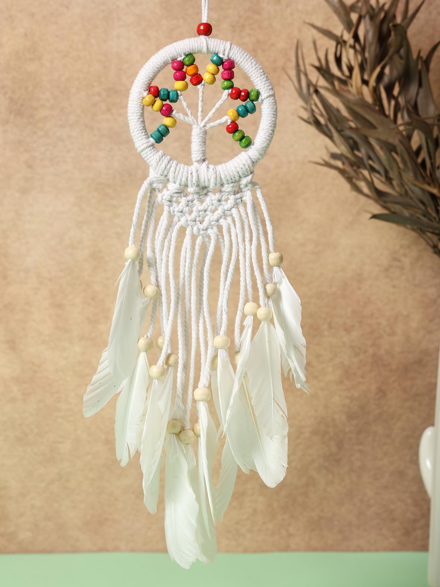 THE URBAN ARTISTIC Tree Dream Catcher - Handcrafted Wall Hanging Decor for Positive Energy and Peaceful Dreams-picture-29