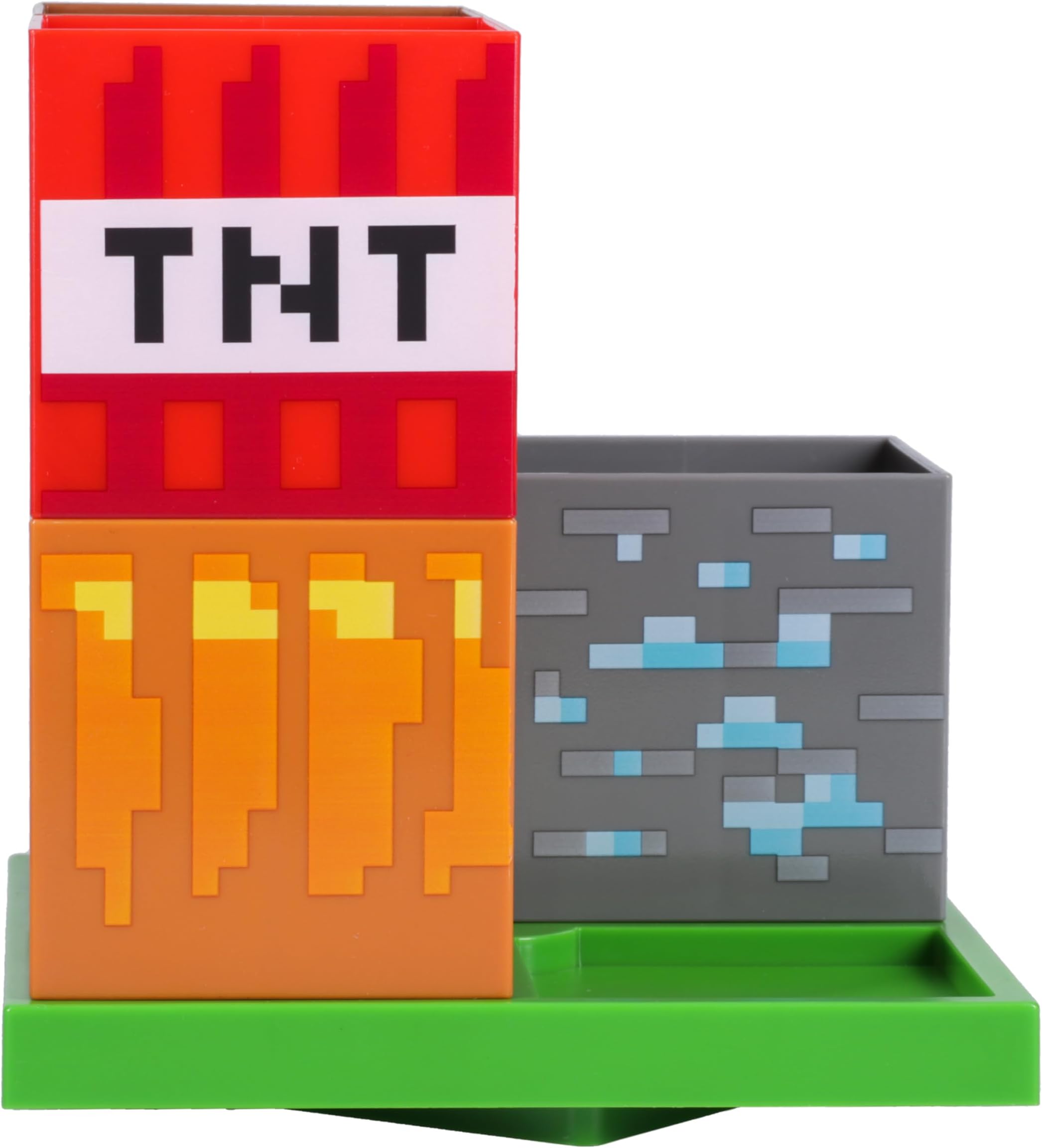 Paladone Minecraft Desktop Organizer - Officially Licensed, 4 Modular Blocks, Customisable Stationery Holder for Pencils, Minecraft Gamer Decor, Desk Accessory for School or Office Supplies