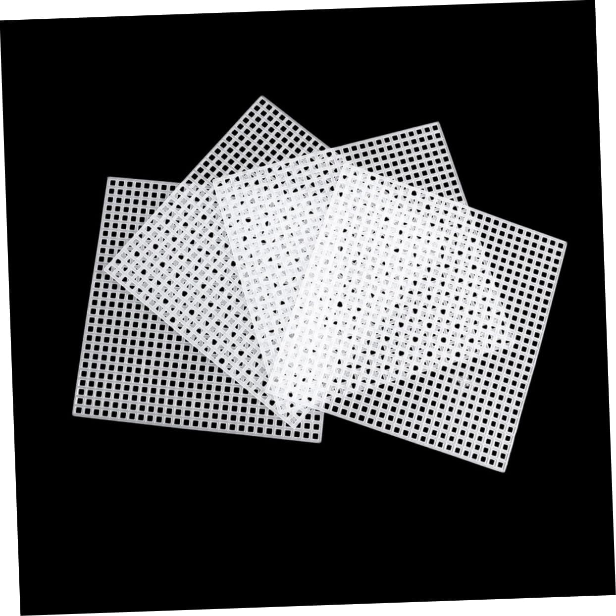 PERSELOSO 15pcs Mesh Plastic Canvas Sheets for Cross Embroidery for Crafting Knitting and Sewing Projects White Pe Material