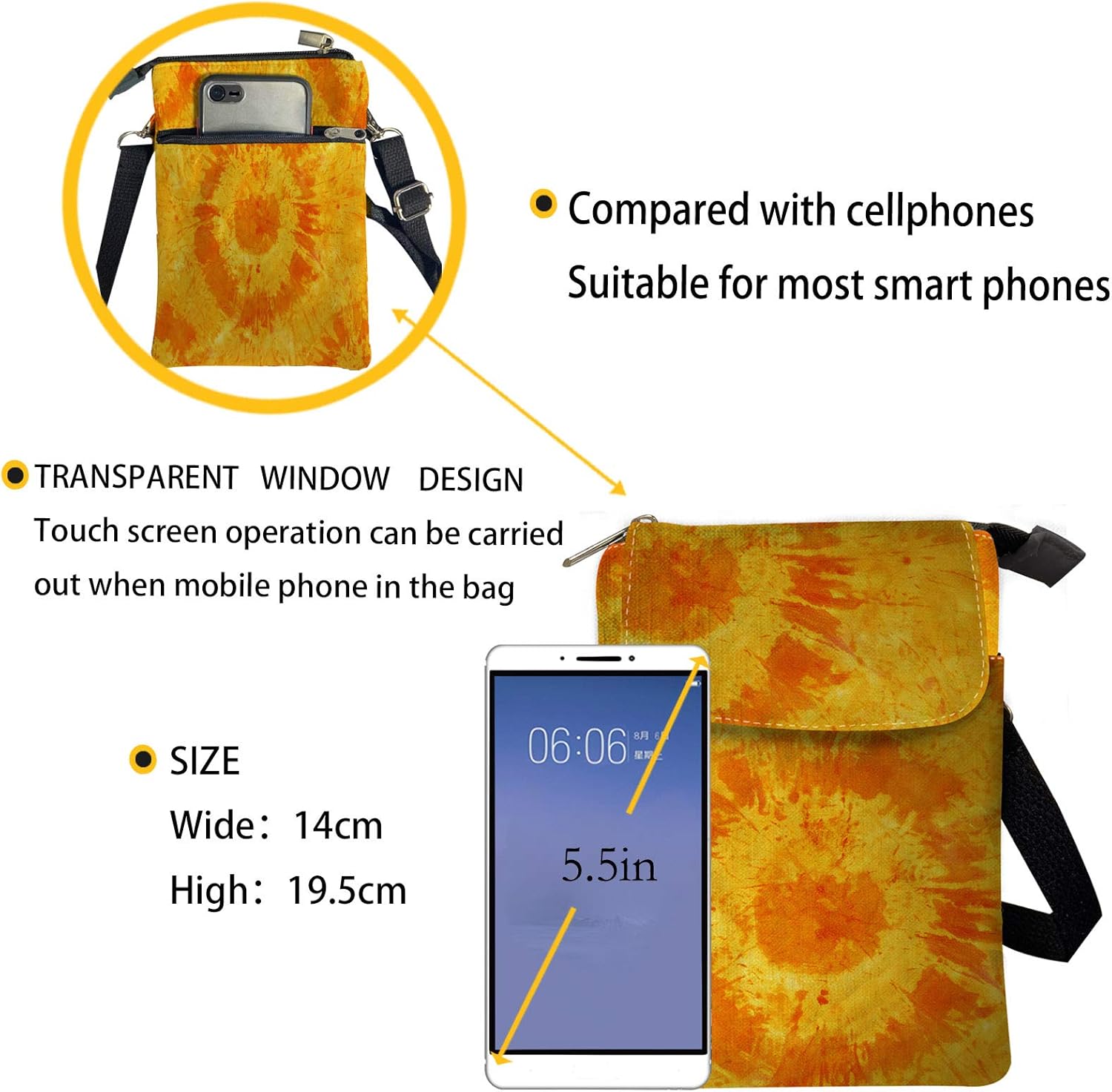 Xpyiqun Canvas Cross-body Bags for Women Small Cellphone Purse Shoulder Handbag - Image 5