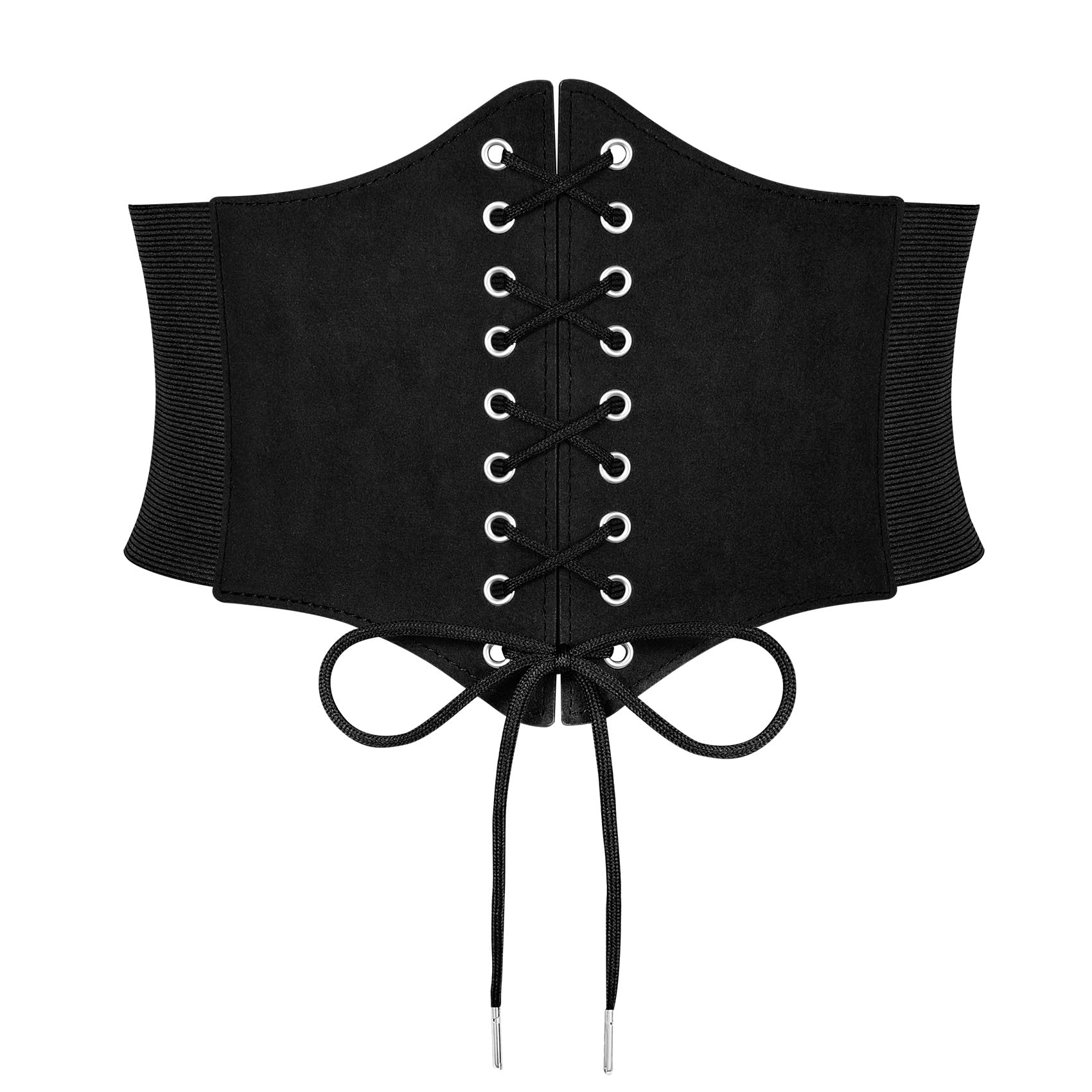 WERFORU Damski pasek Tied Waspie, szeroki pasek sznurowany, gorset, elastyczny pasek w talii