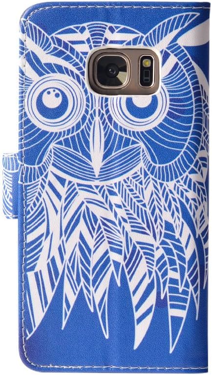 UrSpeedtekLive S7 Case, Galaxy S7 Wallet Case, Premium PU Leather Wristlet Flip Case Cover with Card Slots & Stand for Samsung Galaxy S7,Owl
