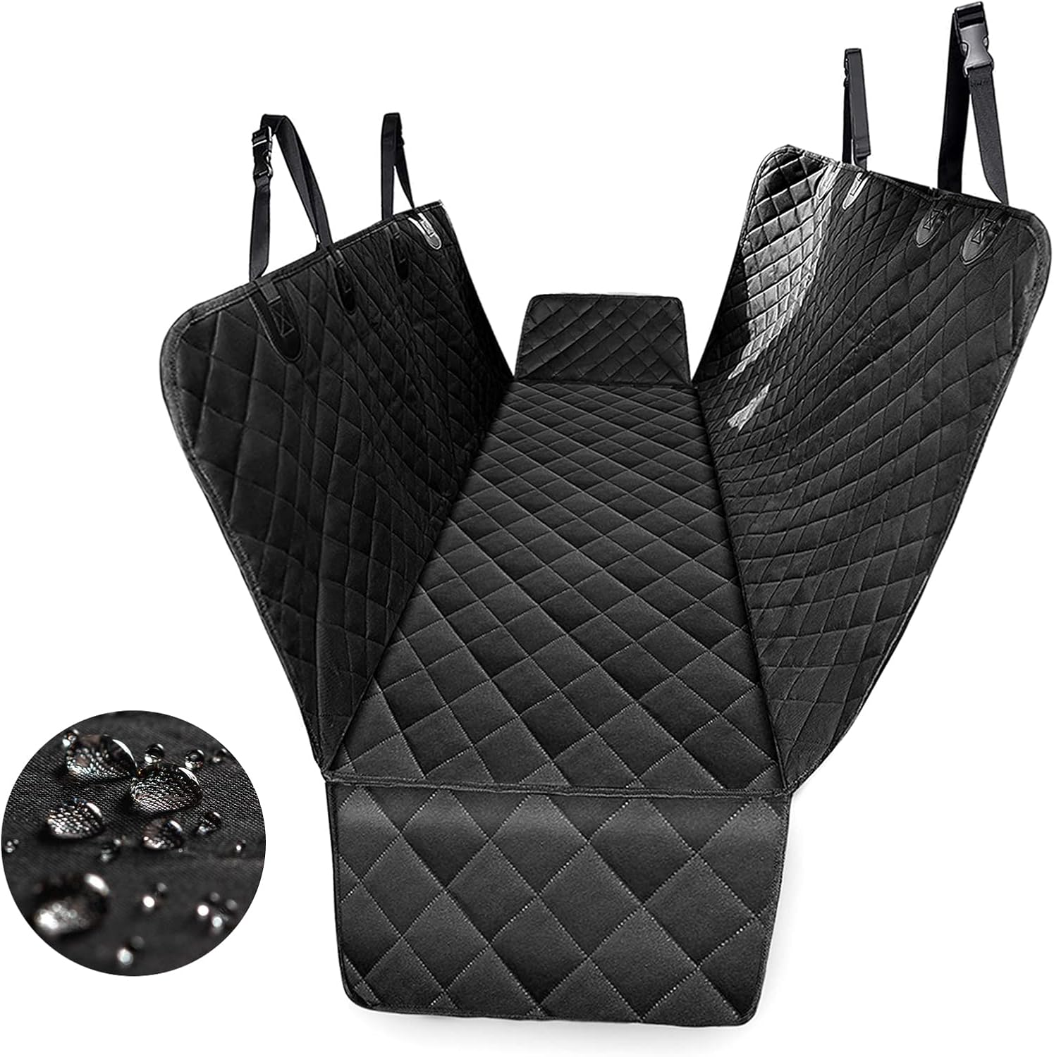 helloleiboo Dog Car Seat Covers Backseat Protector Waterproof Scratchproof Nonslip Hammock for Pets