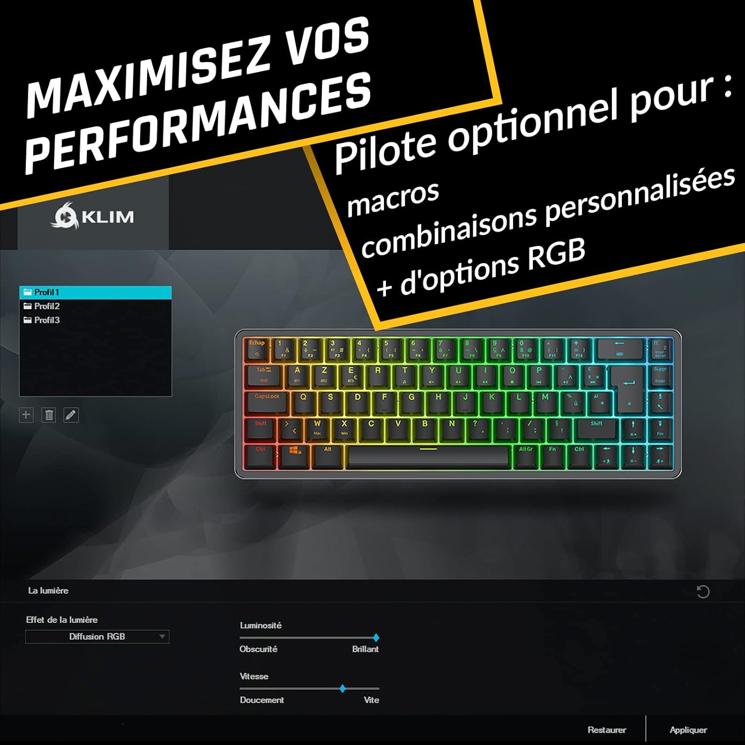 KLIM Shift billentyűzet különböző eszközökkel