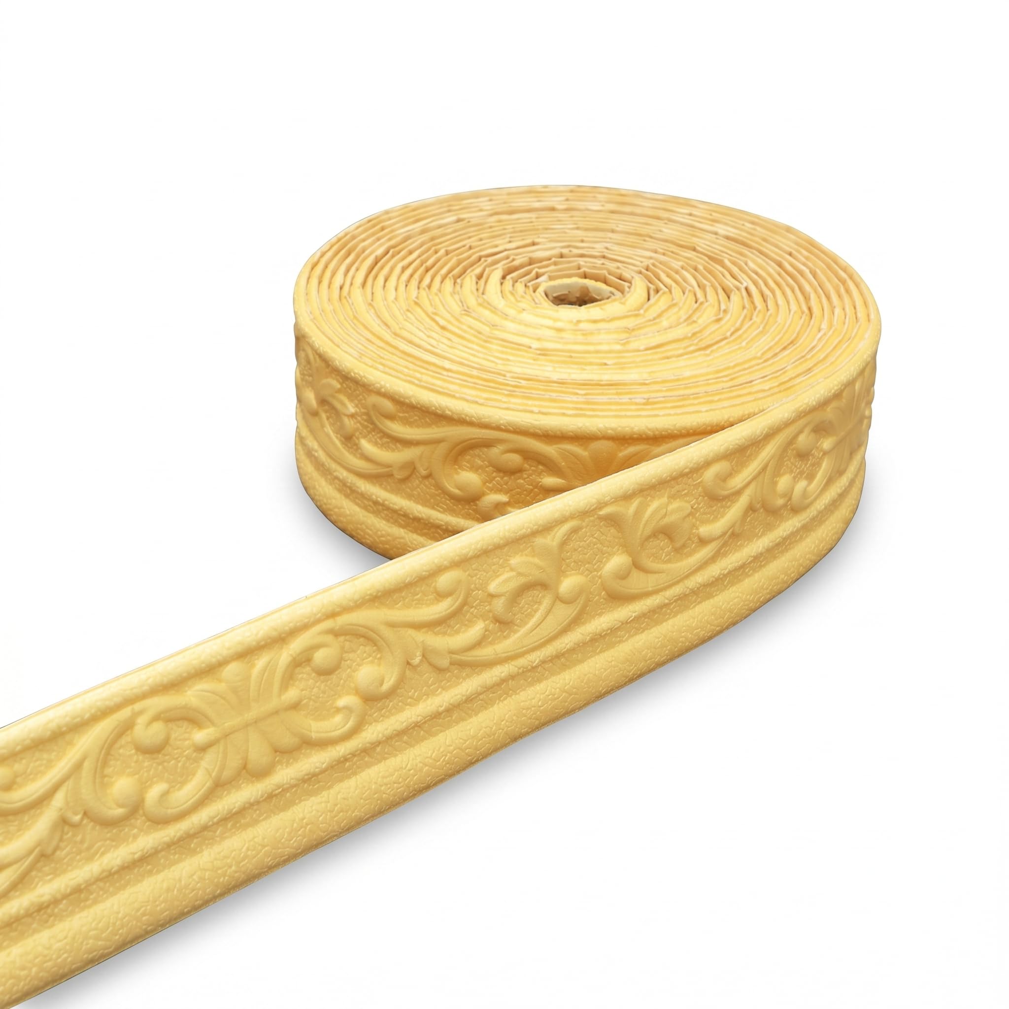 Guest Ruyunlai Yellow Self Adhesive 3D Foam Wall Trim Peel And Stick Wallpaper Border For Ceiling Crown Molding And Wall Skirting Baseboards 7.8Cm X1000cm