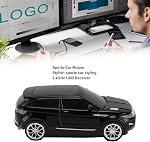 Cool SUV Car Shaped Cordless Mouse, Auto Sleep Long Battery Life, 2.4Ghz Computer Mouse with USB Receiver, 1600 DPI Optical Cordless Mice, for Desktop, Laptop, Computer (Black)