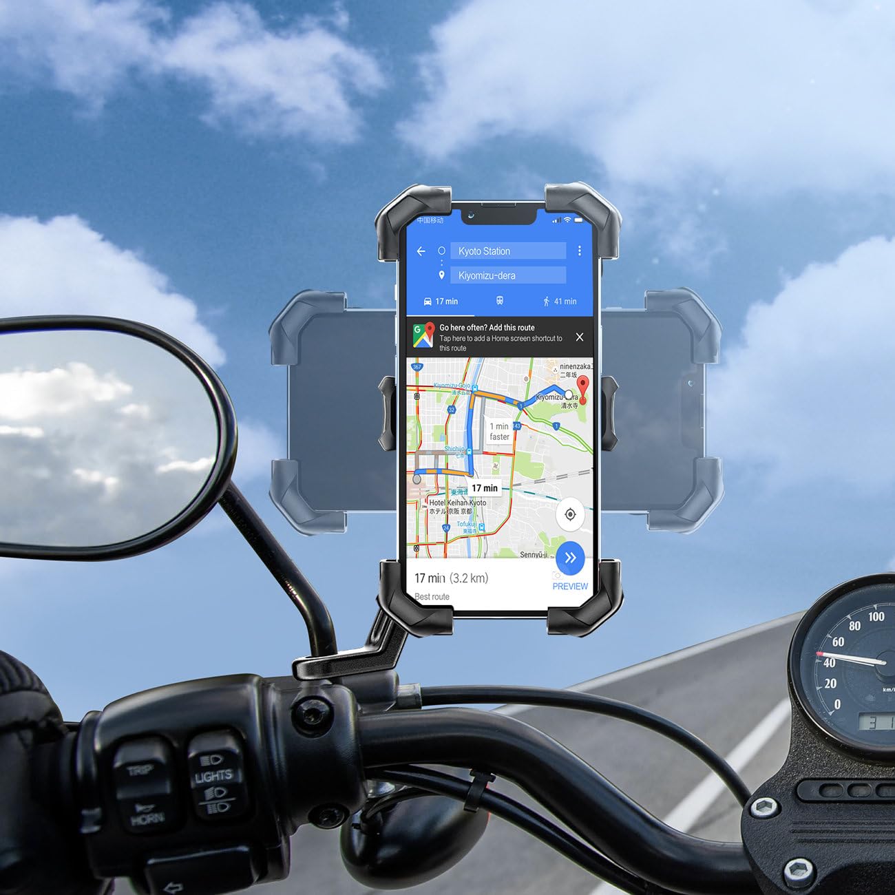 joyroom JR-ZS288 Uchwyt motocyklowy na telefony (czarny)