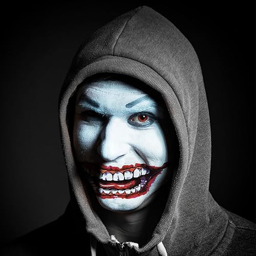 Miniatura 6 de Calcomanías de tatuaje de boca de Halloween, maquillaje de broma de Halloween, papel de tatuaje temporal, labio de terror, boca grande, tatuajes