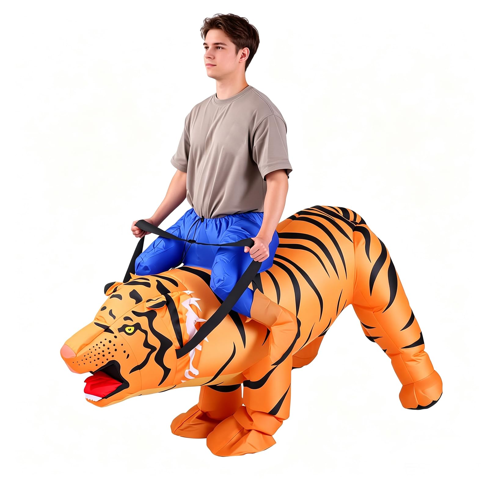 Costume da Tigre Gonfiabile Taglia Unica per Cosplay di Feste