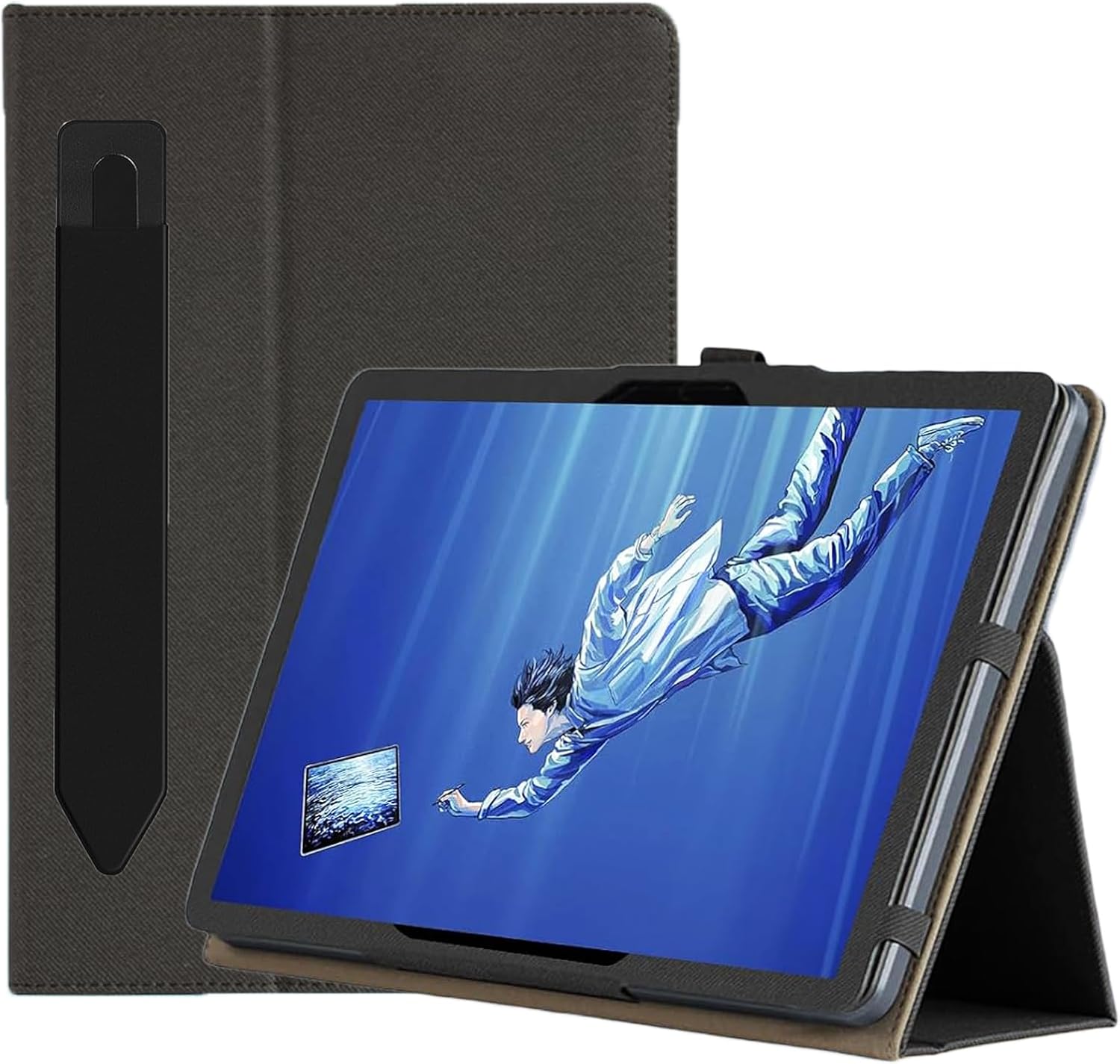 Tablet Case with WACOM MovinkPad Pro 14, Adjustable Stand, Protective Sleeve Tablet Cover with Pen Holder to Securely Store Stylus, Magnetic Closure, Handheld Band, Shock Resistant（Black ）