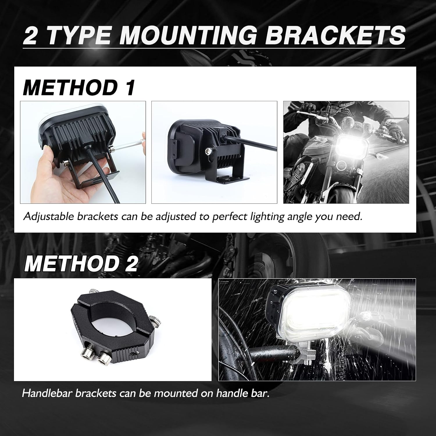 4 Inch Motorcycle Headlight,45W Cool White, Hi Lo Beam Universal Led Dirt Bike Lights for Motorcycle E Bike