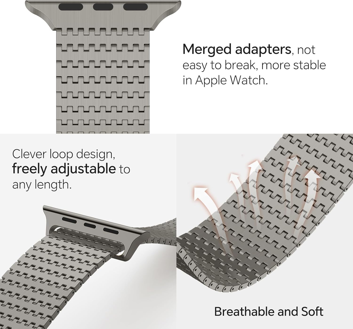 Magnetic Mesh Loop Band Compatible with Apple Watch Band 49mm 46mm 45mm 44mm 42mm 40mm 41mm 38mm Men Women, Stainless Steel Adjustable Metal Strap for iWatch Series 10 9 8 7 6 5 4 3 2 1 Ultra SE - Image 4