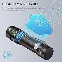 Vista 8 de 77outdoor EDC Small Rechargeable Flashlight, Sofirn SC18 1800 High Lumen Flashlight, Super Bright Pocket Light with Powerful SST-40 LED, Type C