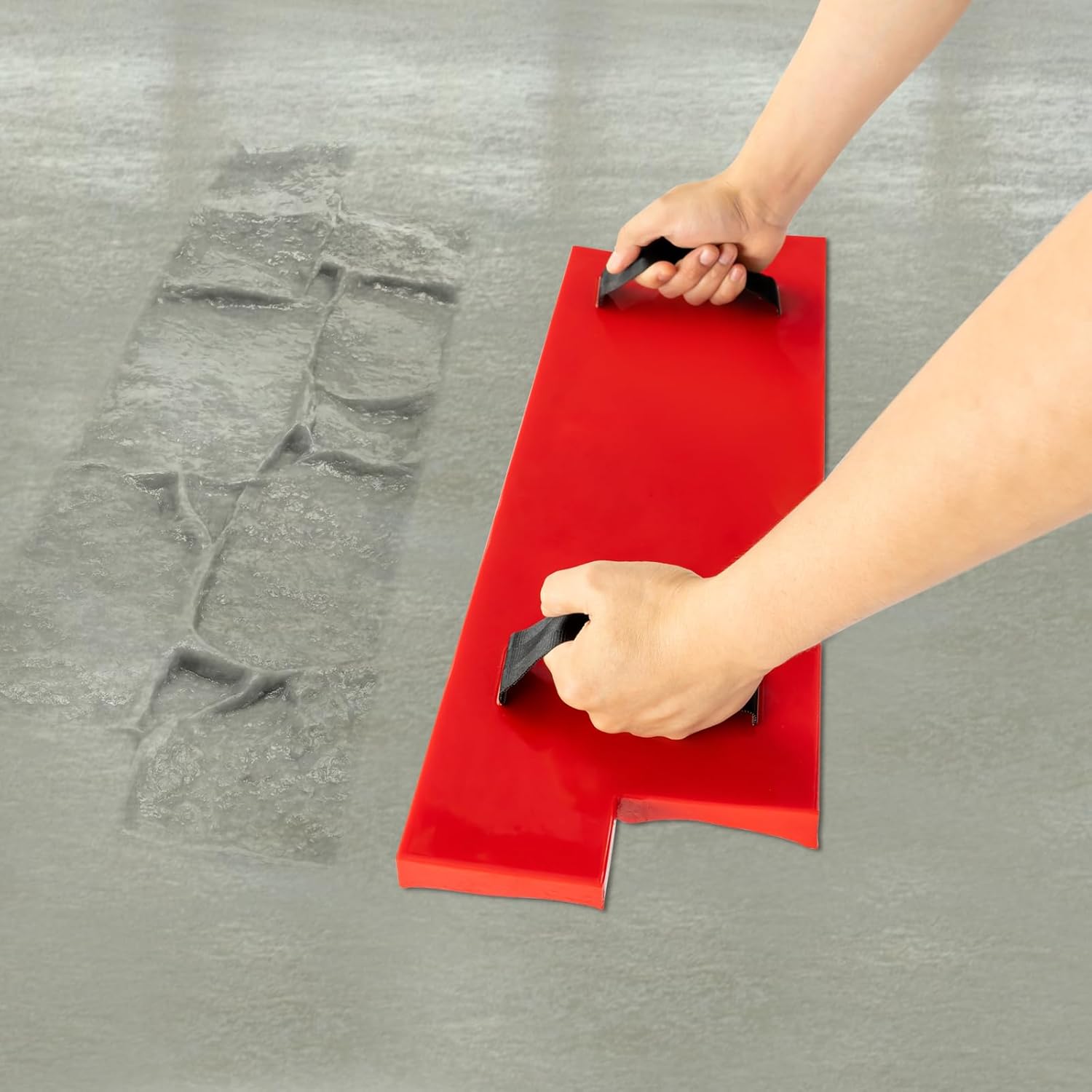 Realistic Stone Texture Concrete Mold, Rectangular Concrete Texture Mat, Cement Texture Wall Mold, Polyurethane Tile Concrete Texture Mat for DIY Path, Sidewalk, Wall (Retro Brick Texture)