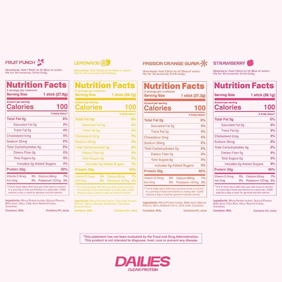 DAILIES Clear Protein Variety Pack, 8 On the Go Stick Packs