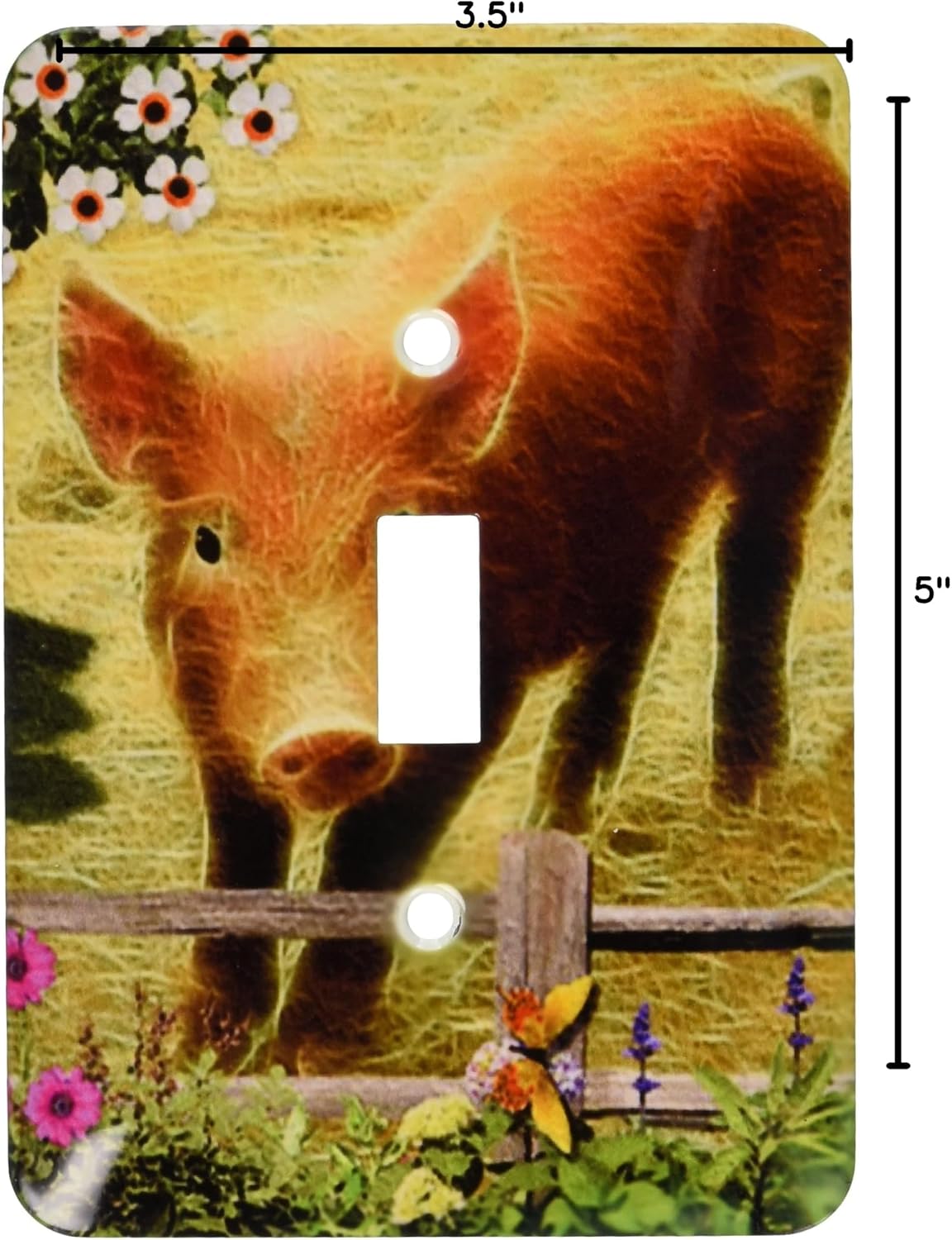 3dRose lsp_9081_1 Little Pig Single Toggle Switch