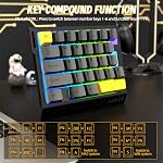 A.JAZZ AK029 Wired One-Handed RGB Gaming Keyboard,29-Key Layout with Magnetic Switch 8kHz Polling Rate,HotSwap Custom Mechanical Keyboard Adjustable Actuation,Esports-Grade Gasket Keypad for Gamer