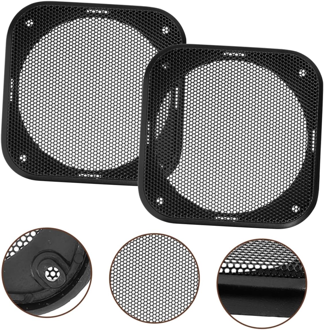 3 Pcs Square Speaker Grill Cover for 4 Inch Audio Devices image 2