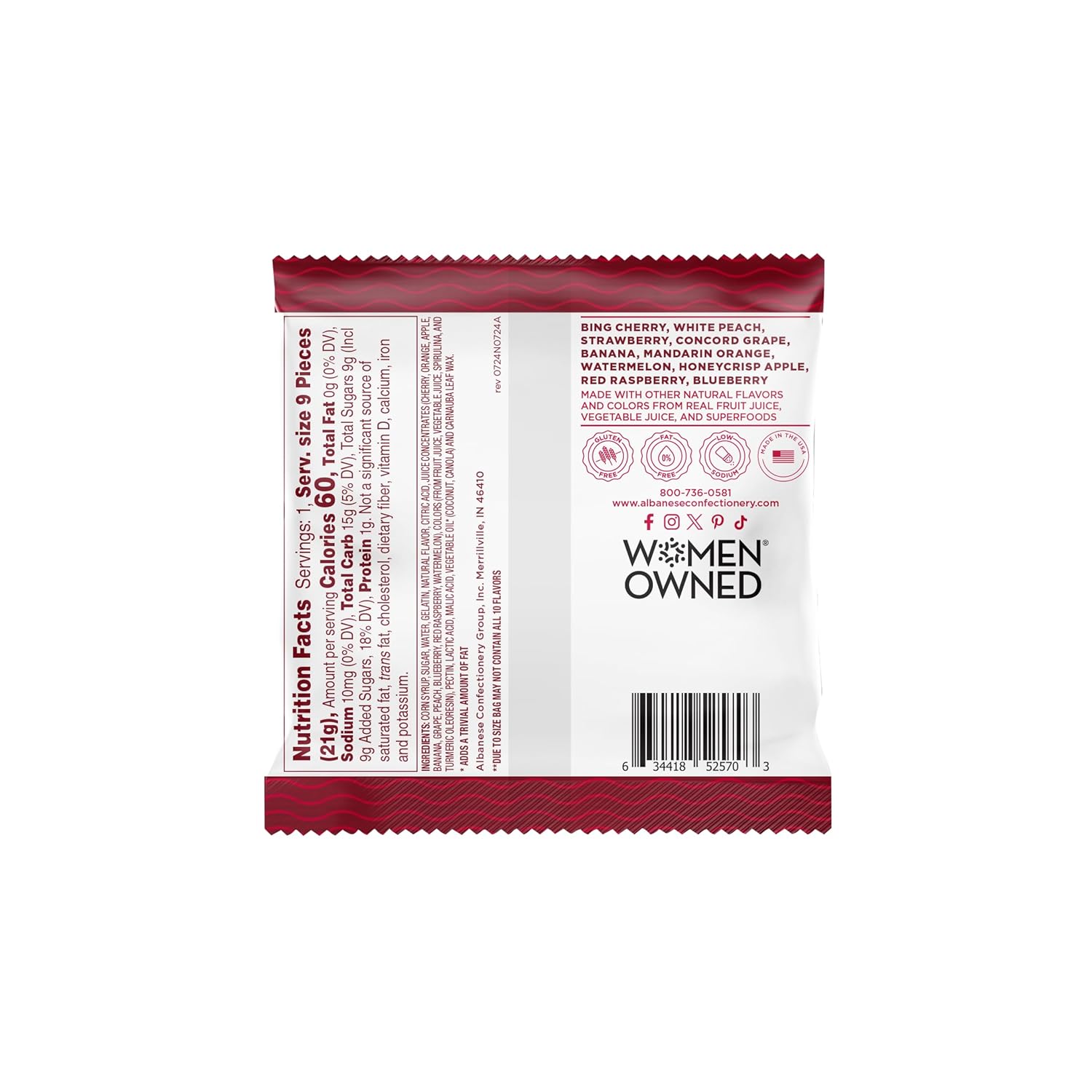 Albanese World's Best Berry Flavored Gummi Bears, 1oz Bags of Candy, Individually Wrapped Pack of 200