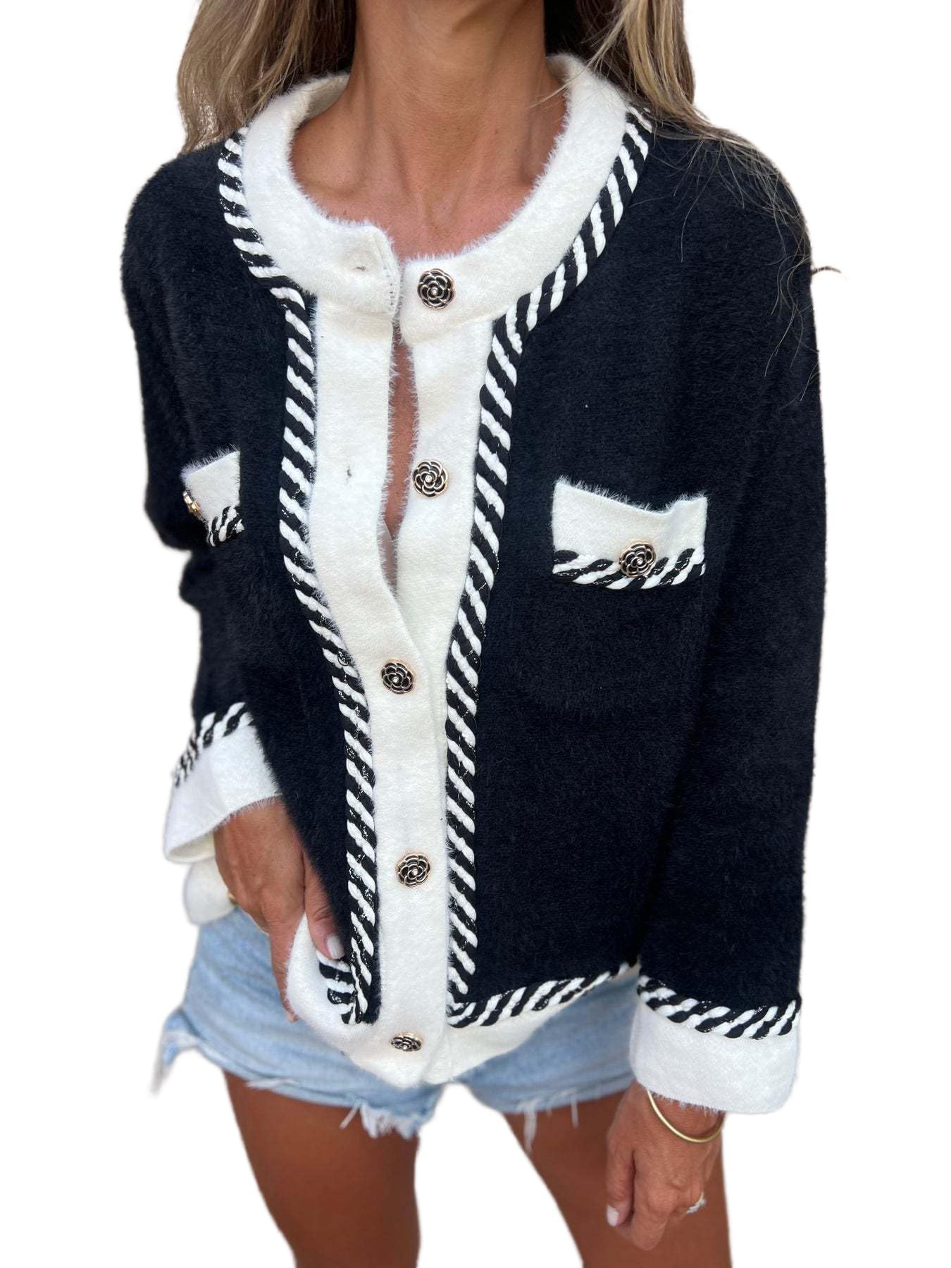 Apvirdy Womens Oversized Cardigans Soft Cardigan Sweater Casual Knit Shirts Tops for Women with Pockets