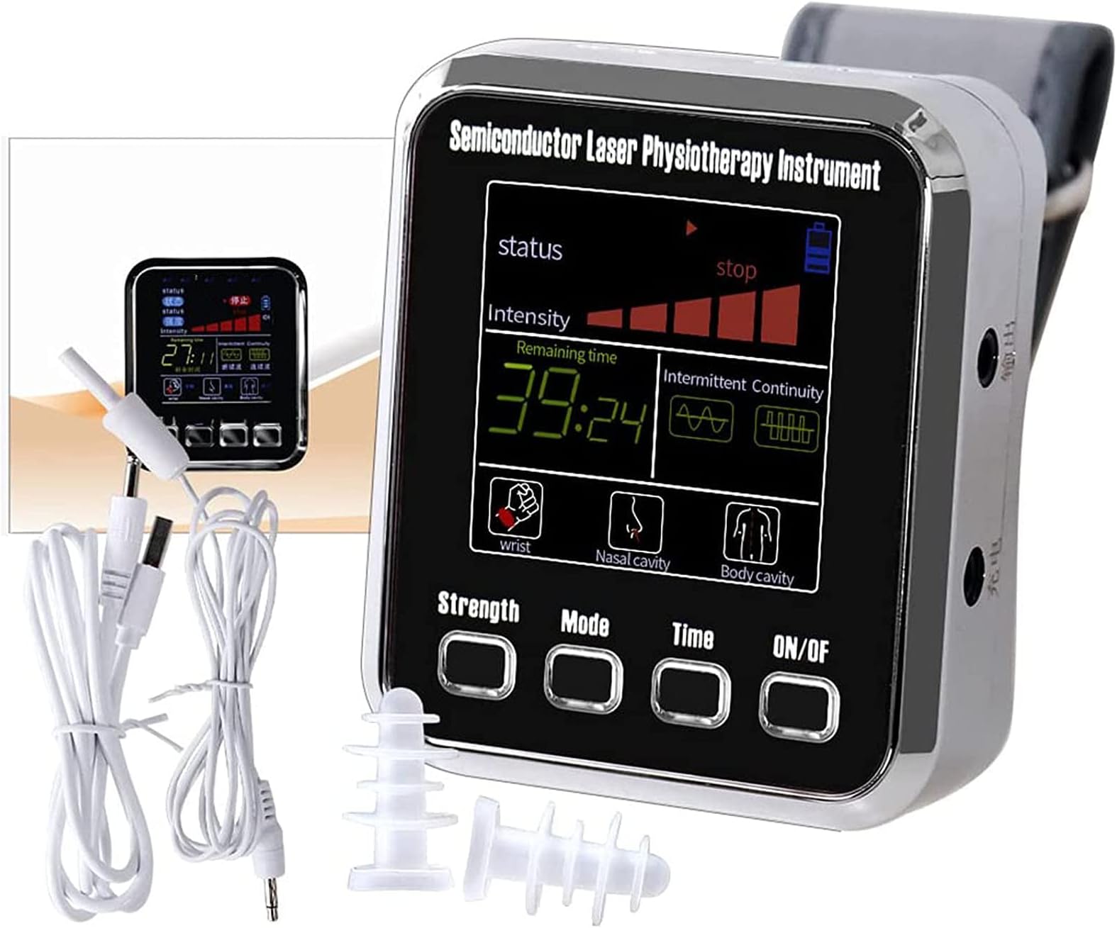 Laser Therapy Wrist Watch, High Blood Pressure Watch Monitor Nasal Congestion Physiotherapy, Nanometer Watch Semiconductor Laser Treatment Instrument