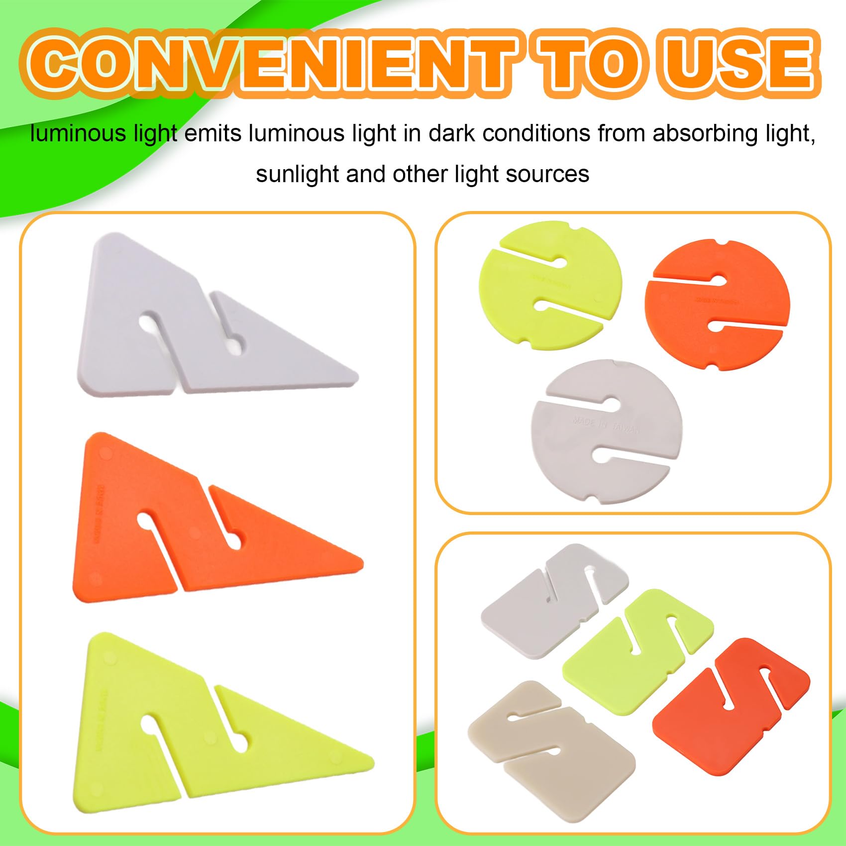 Pteanecay 10PCS Cave Wreck Diving Marker Technical Diving Triangle Line Markers Guide Rope for Scuba Diving Luminous Light