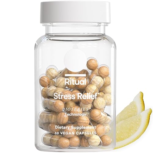 Ritual Stress Relief Supplement Shoden® Ashwagandha, Suntheanine® L-Theanine, and Saffron as affron®* BioSeries with 8-Hour Release to Support Natural Cortisol Response and Promote Calm, 30 Day