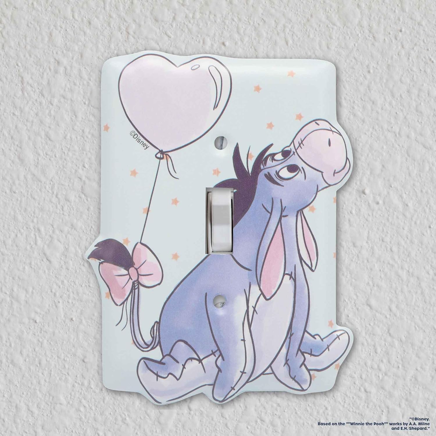 Disney Winnie the Pooh Eeyore Metal Light Switch Plate - Eeyore Switch Plate Decoration for Kids' Bedroom or Nursery