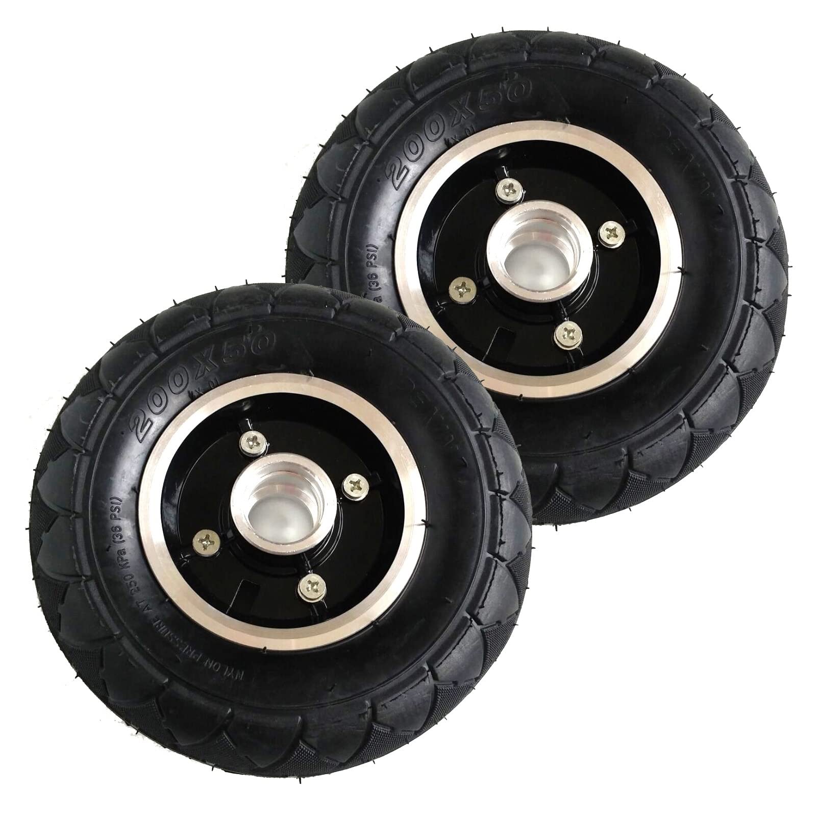 8inch Replacement Wheelchair Wheels,Wheelchair Front Wheels Casters, Anti-Slip Pneumatic Tires, Bearing: 10mm (Size : 8inch/20cm(2 Counts))