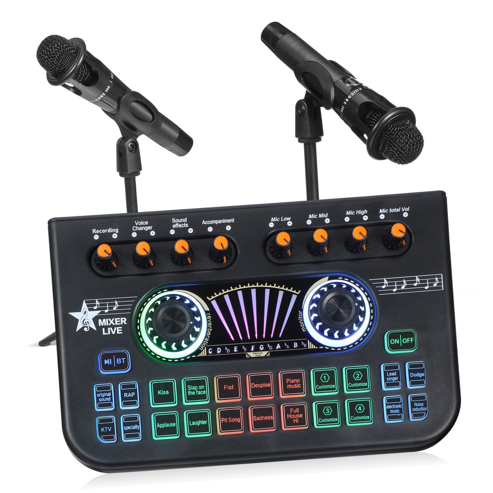 Cabilock Kit De Podcast Changeur De Voix Pour Jeux Vidéo Kit Dj Équipement De Podcast Carte Son En Direct Mixeur Audio Carte Son Pour Diffusion En Direct Équipement De Studio De