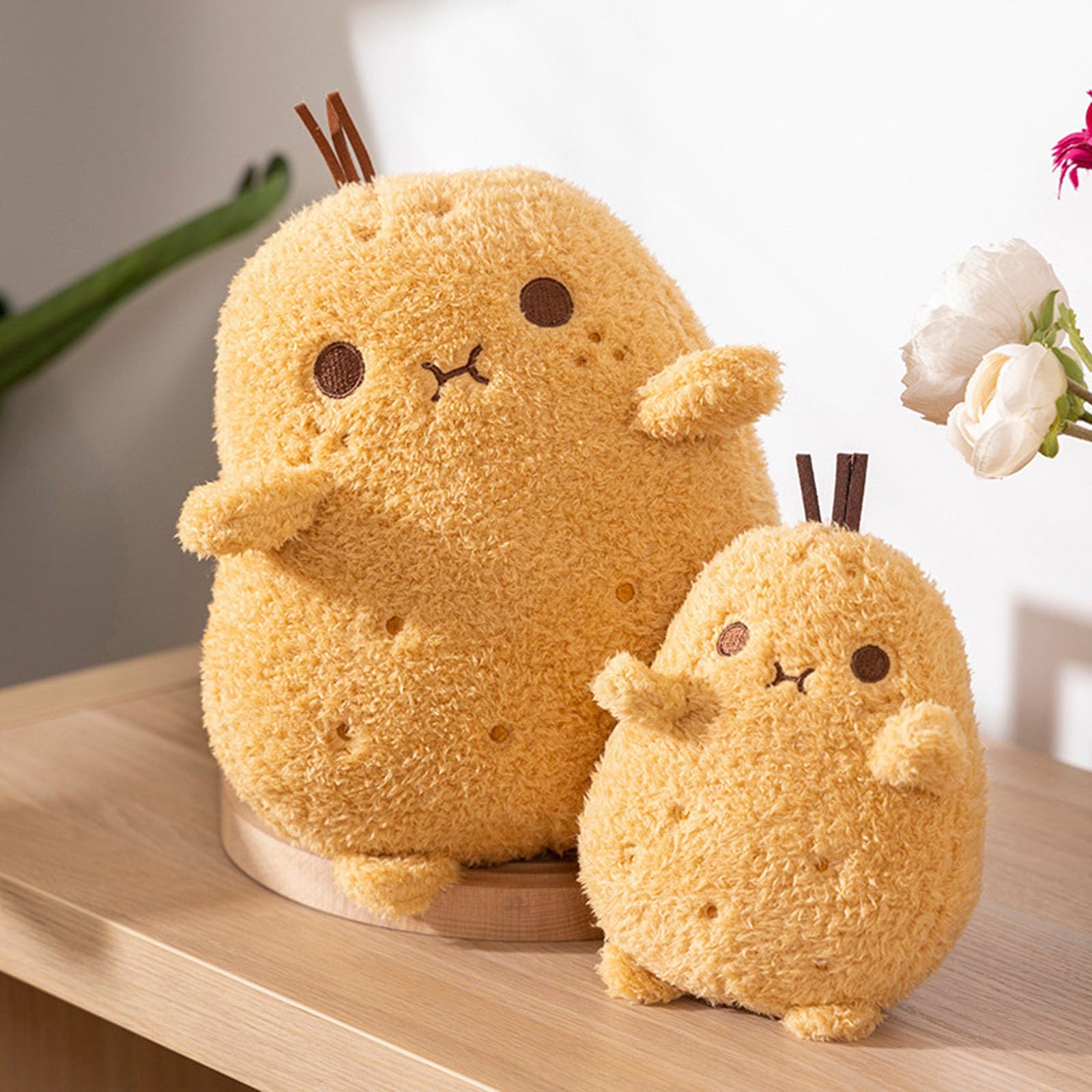Kartoffel (Potato) Plüschtier, kuscheliges Sofa- und Bettkissen mit niedlichem Cartoon-Design, weiches Stofftier aus hochwertigem Plüsch, Kinder und Erwachsene (53cm)