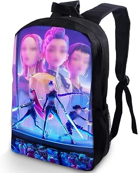 Demon School Bag, 14.5inch Cool Backpack Boys Girls, Kids Lightweight Football Star School Bag, Children Rucksack Casual Travel Bag, Adjustable Straps