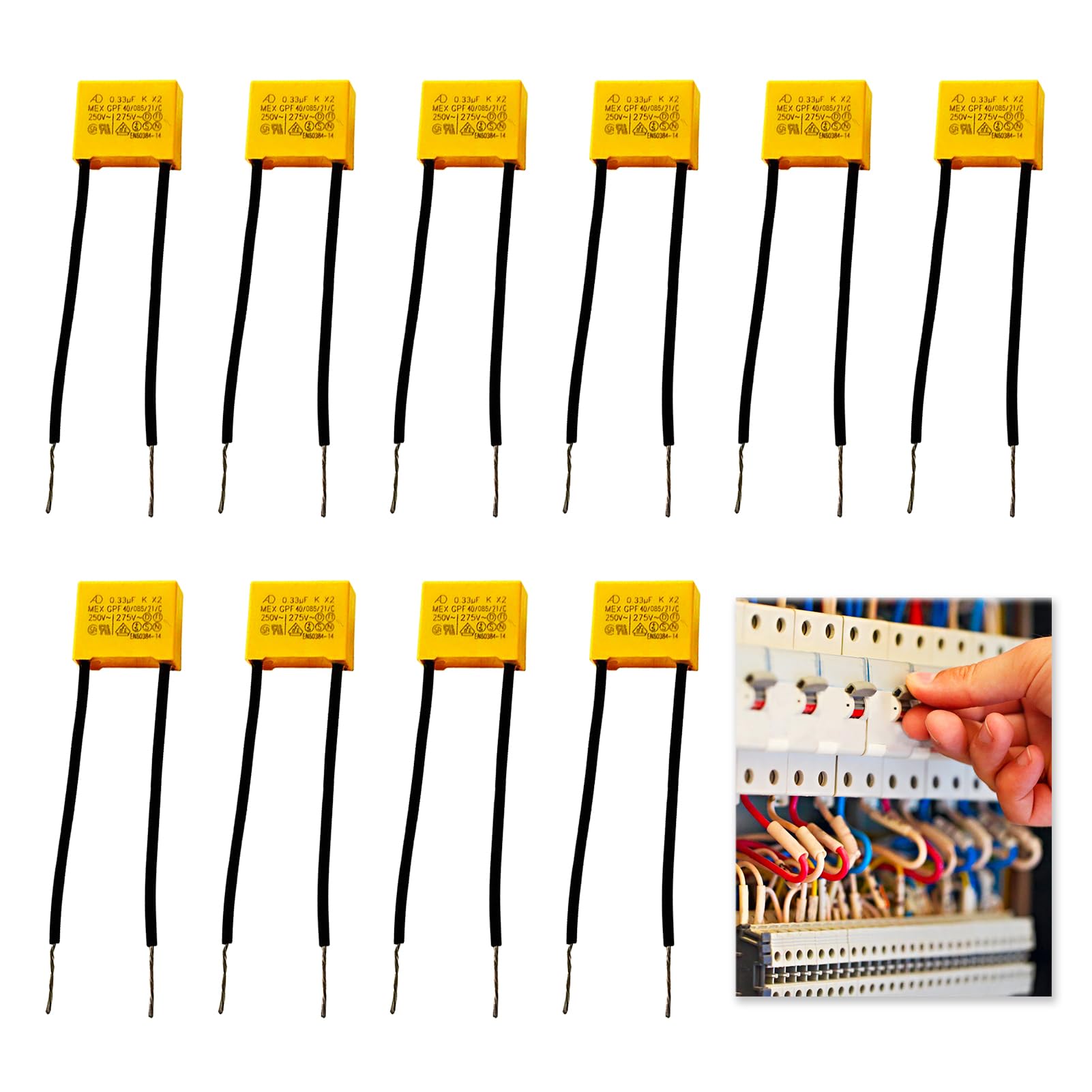 Heschen Contacteur AC Modulaire 25A 4P 4NO 220V - Avec Interrupteur Manuel, Rail DIN