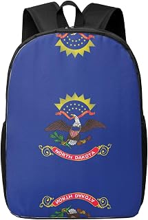 North Dakota State Flag Print Travel Backpack Carry On Flight Approved-Laptop Backpack,Personal Item Travel Bag with Friendly Design