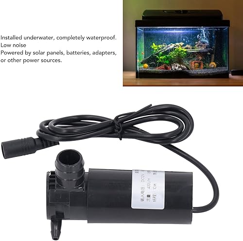 Miniatura 3 de Bomba sumergible de CC, bomba de agua centrífuga de 400 LH con cabezal de 32.8 ft, salida de entrada de 0.709 in0.236 in para fuentes, perforadoras,