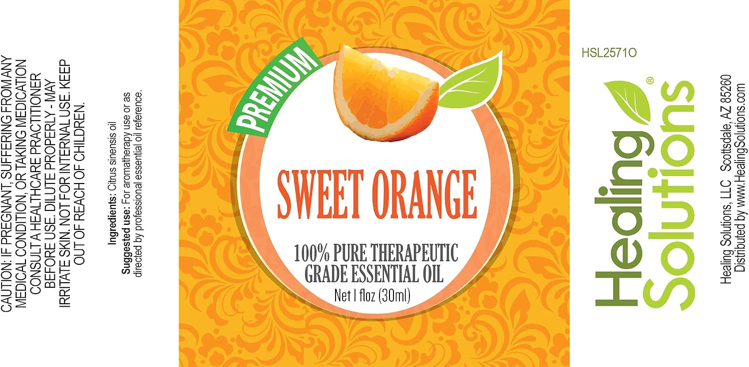 Healing Solutions 30ml Oils - Sweet Orange Essential Oil - 1 Fluid Ounce